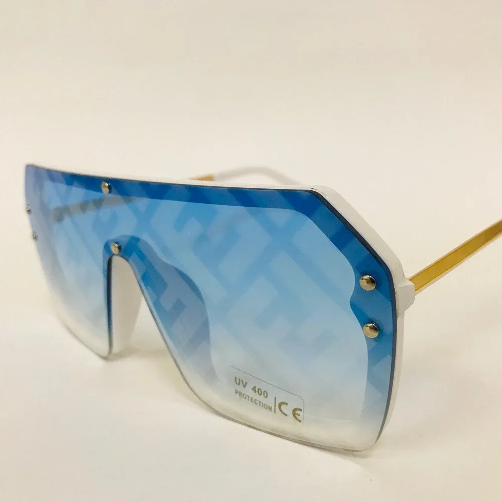 Oversized Shield Sunglasses‎ Designer Inspired Fashion UV400 Protection Gafas